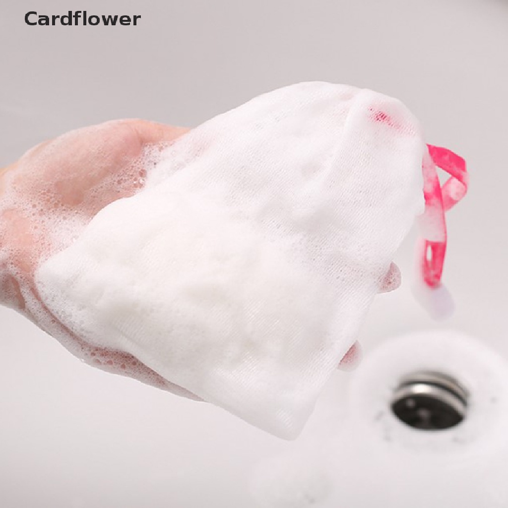 &lt; Cardflower &gt; Túi Lưới Đựng Xà Phòng Tắm Tạo Bọt Làm Sạch Nóng
