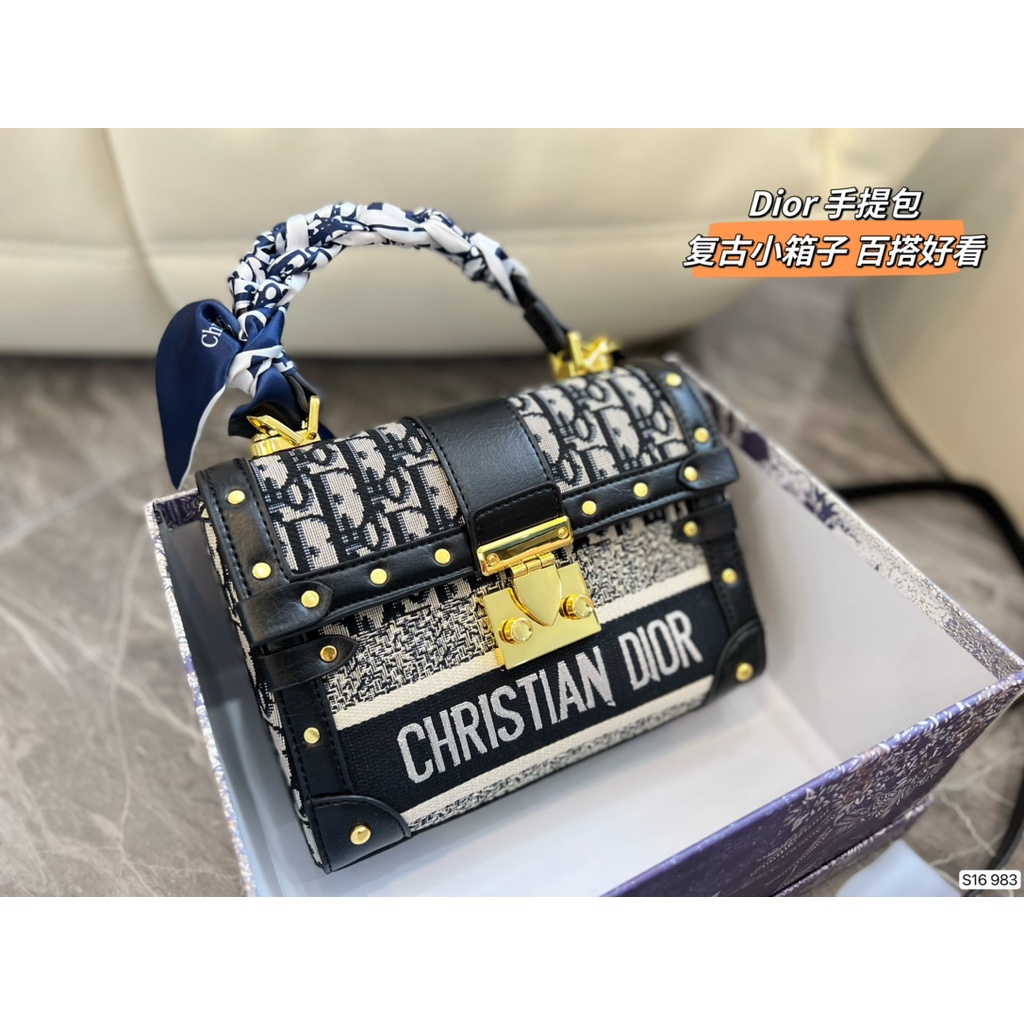 Túi Hộp Nhỏ Dior Cầm Tay Phong Cách Âu Mỹ Thời Trang Cho Nữ