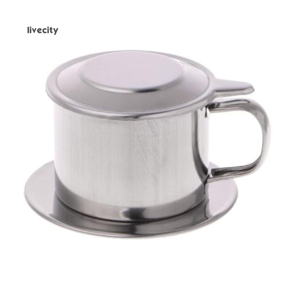 Cốc Lọc Cà Phê Nhỏ Giọt Bằng Thép Không Gỉ Có Tay Cầm