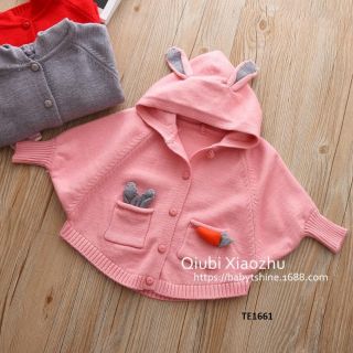 Áo khoác len cho bé gái mềm mịn