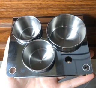 Khay inox 3 chum