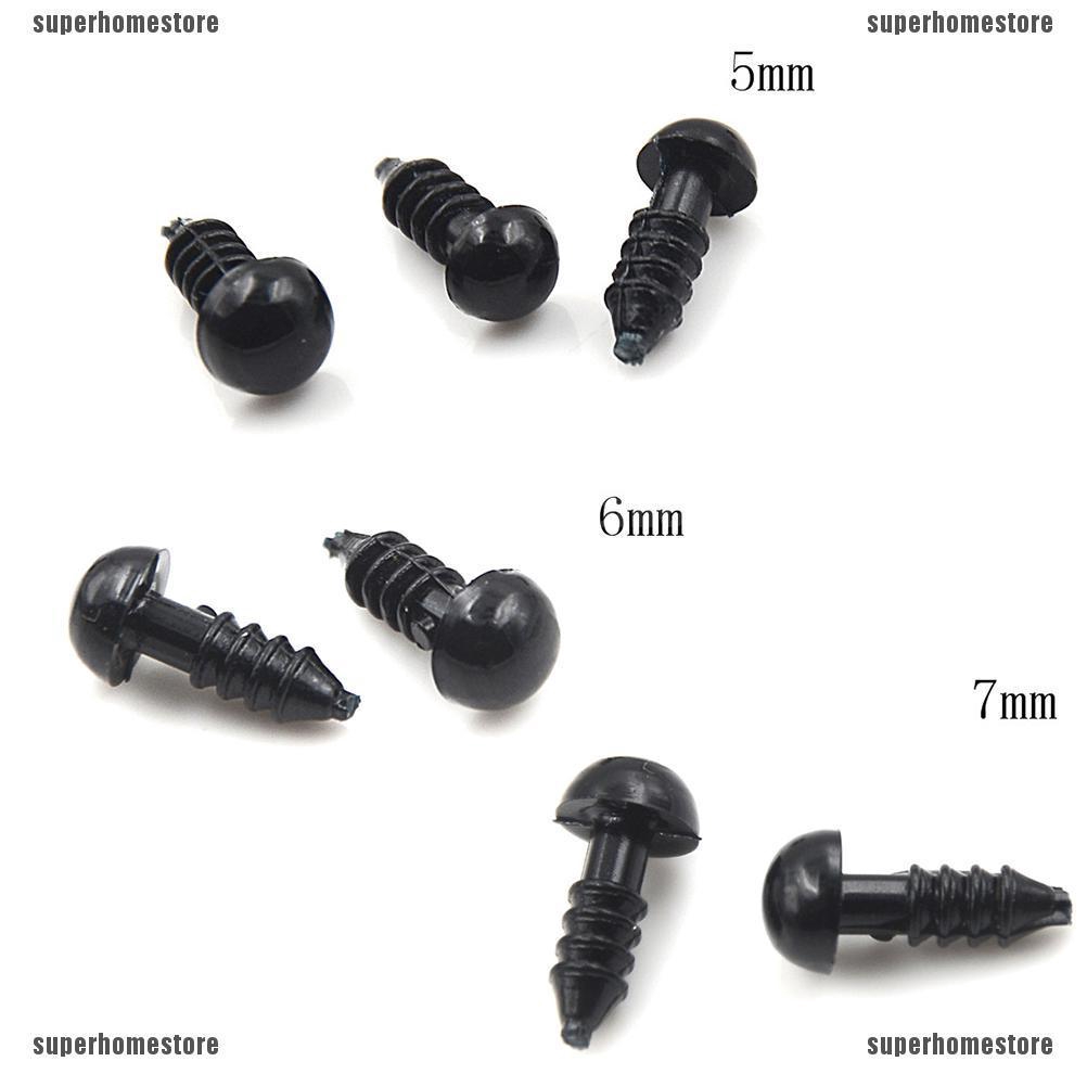 Set 100 Con Mắt Nhựa 5-7mm Cho Thú Nhồi Bông Gấu Bông