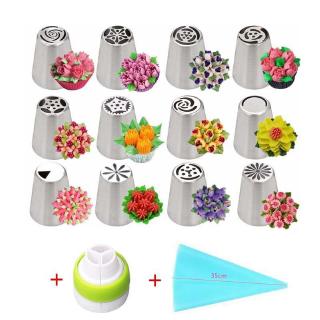 Set 14 đui bắt kem trang trí bánh bằng thép không gỉ