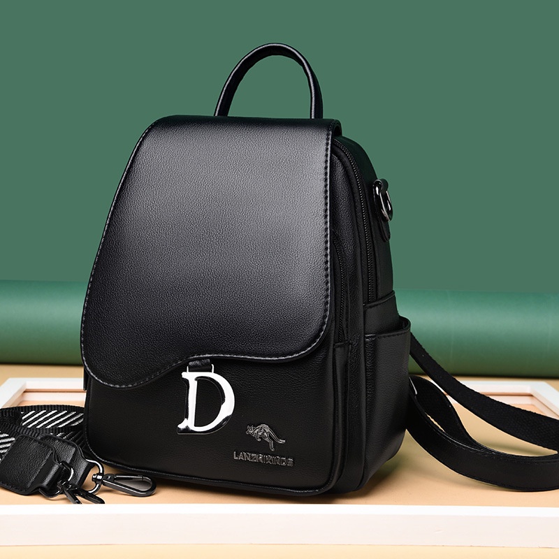 Ba Lô Chuwanglin Chất Liệu Da Sức Chứa Lớn Chống Trộm Cho Nữ