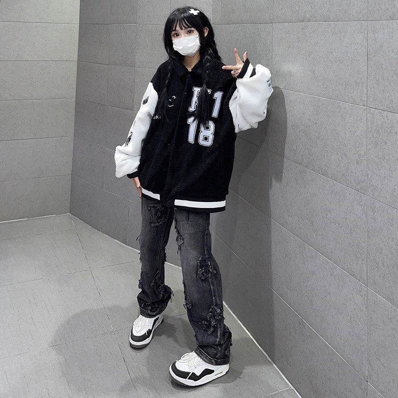 ◕✁❏Quần Jeans Dài Ống Rộng Thời Trang Dành Cho Nữ