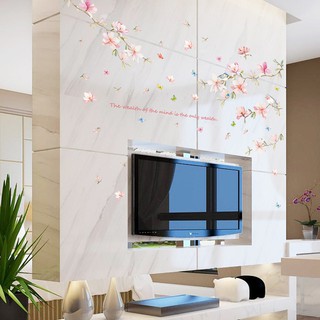 decal dán tường trang trí cành hoa