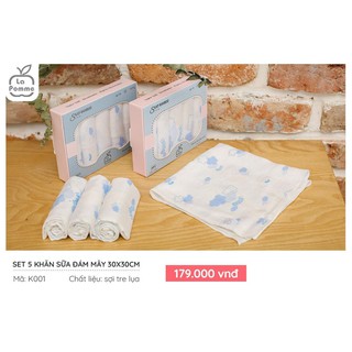 [LA POMME] SET 5 KHĂN SỮA SỢI TRE LỤA