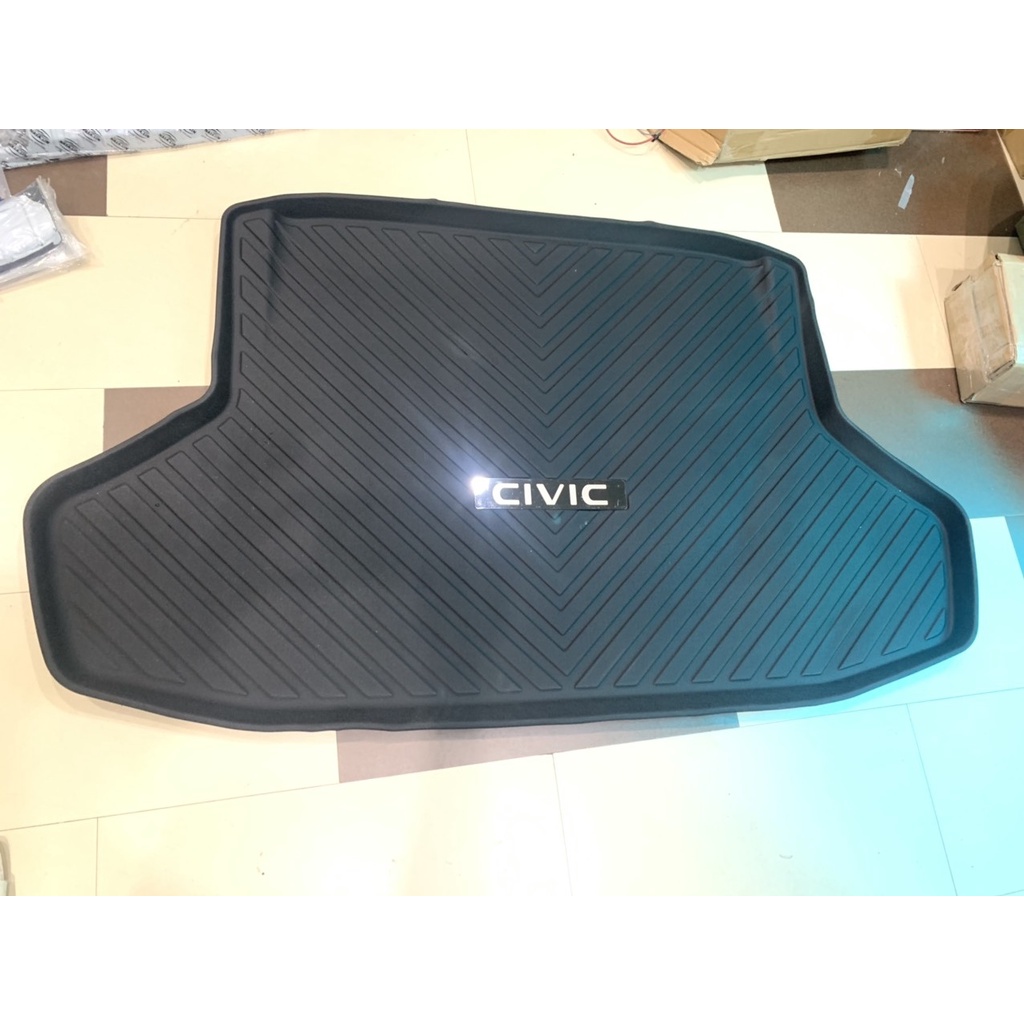 Lót Cốp Nhựa Xe Honda Civic 2021, 2022 Cao Cấp Nhựa Dẻo Ko Mùi Đàn Hồi Chống Nước Tốt, dễ vệ sinh