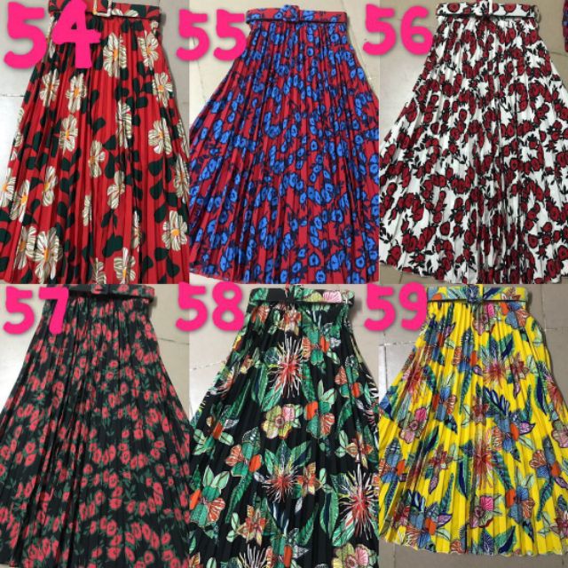 Chân váy dáng dài xòe hoa ly đẹp | BigBuy360 - bigbuy360.vn