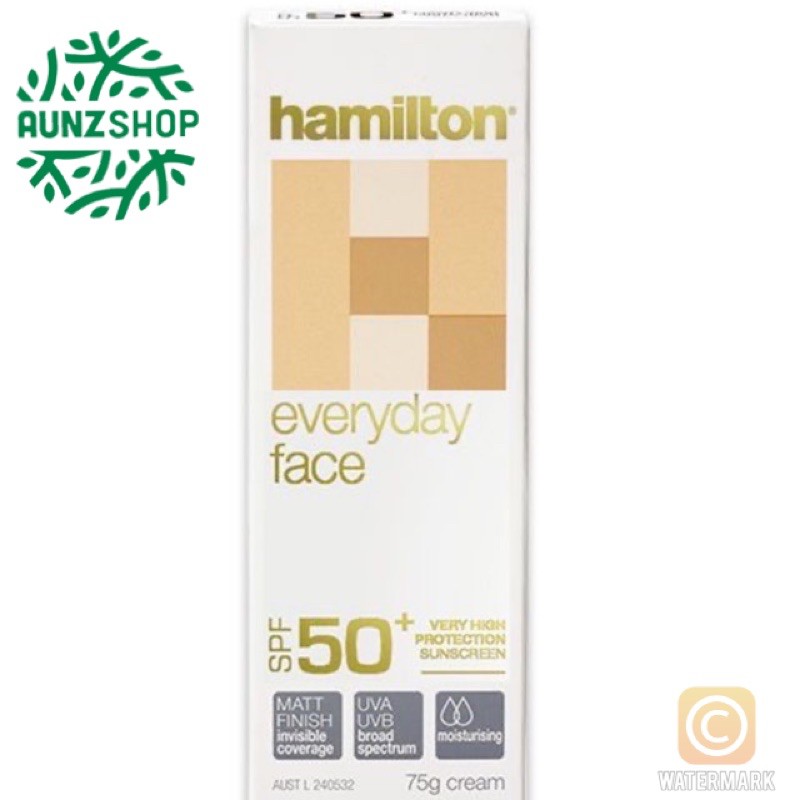 ☀️ Kem chống nắng cho da mặt Hamilton Spf 50+ 75gr hàng Úc