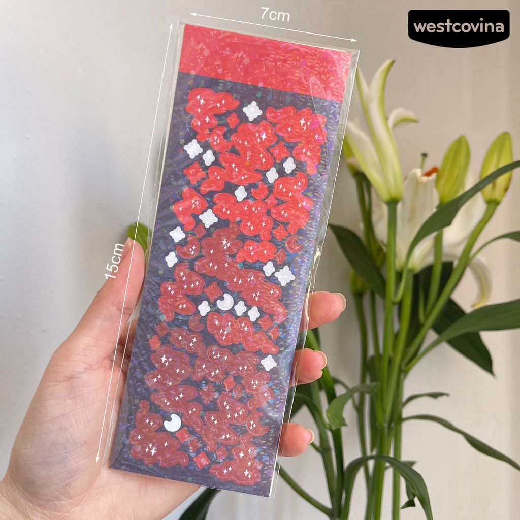 [Hot]✍Miếng Dán PVC Màu Gradient Độc Đáo Trang Trí Sổ Tay