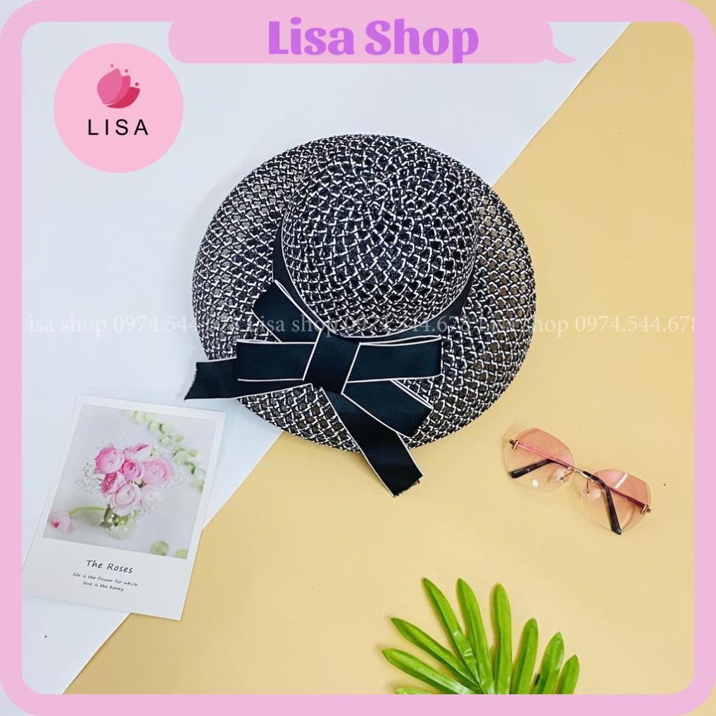 [HÀNG CAO CẤP]  Mũ đi biển, nón đi biển dáng lồng đèn, chất liệu lưới cước phối nơ mặt sau sang chảnh hot hit, M14