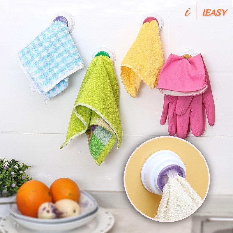IE❤Wash Cloth Holder Dishclout Storage Rack Kitchen Storage Hand Towel Racks Clips