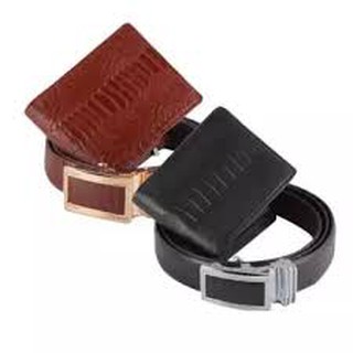 Combo bộ vân cá sấu - thắt lưng/ dây nịt nam khoá tự động da dập vân cá sấu cao cấp - tặng kèm ví v