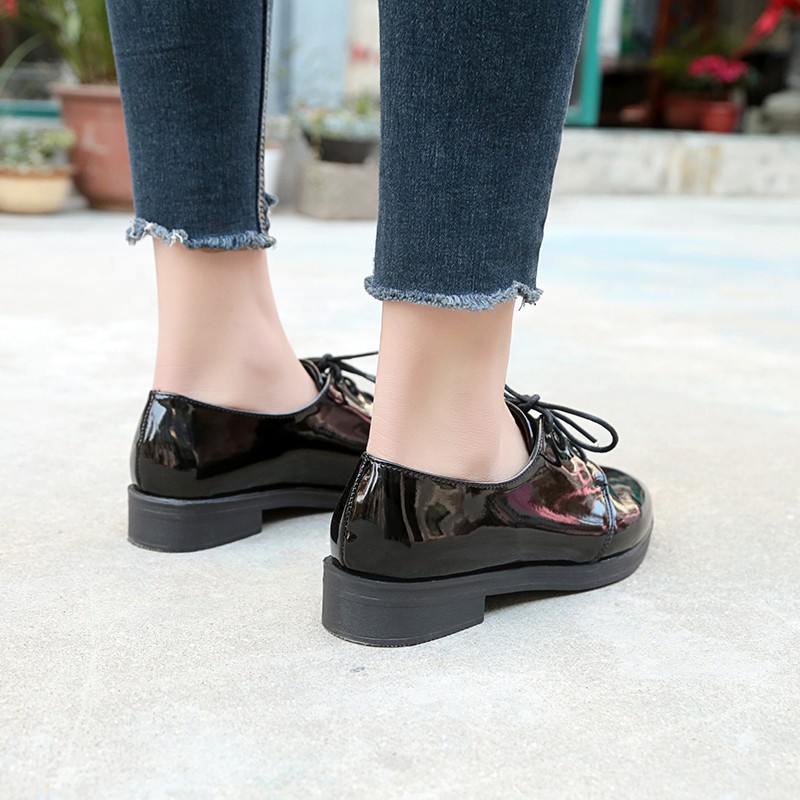 Giày da bóng phong cách Harajuku cho nữ | BigBuy360 - bigbuy360.vn