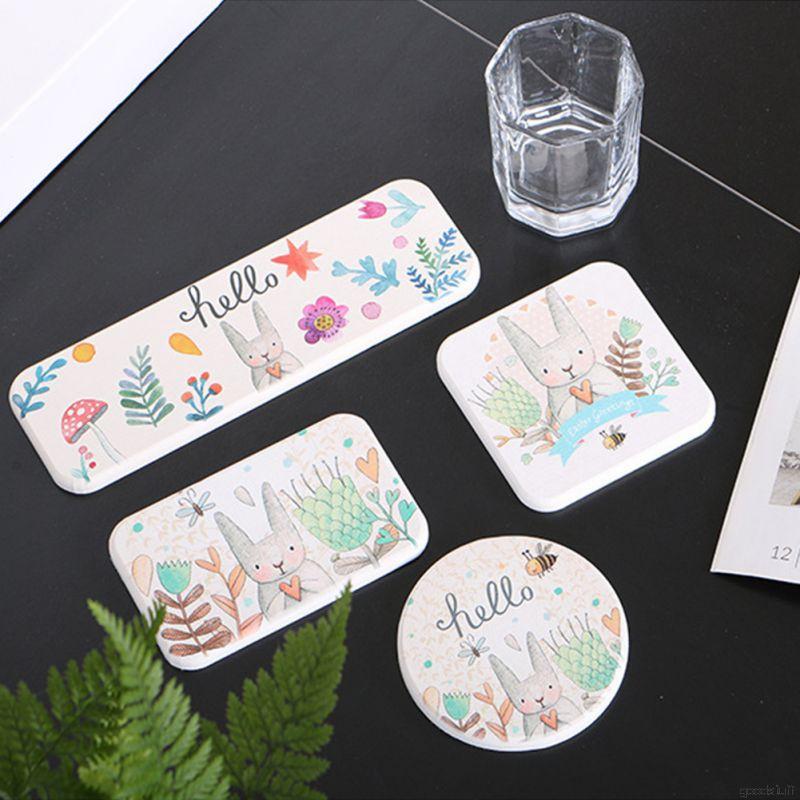 Diatomite Absorbent Diatom Mud Coaster Rectangular For Home Tableware