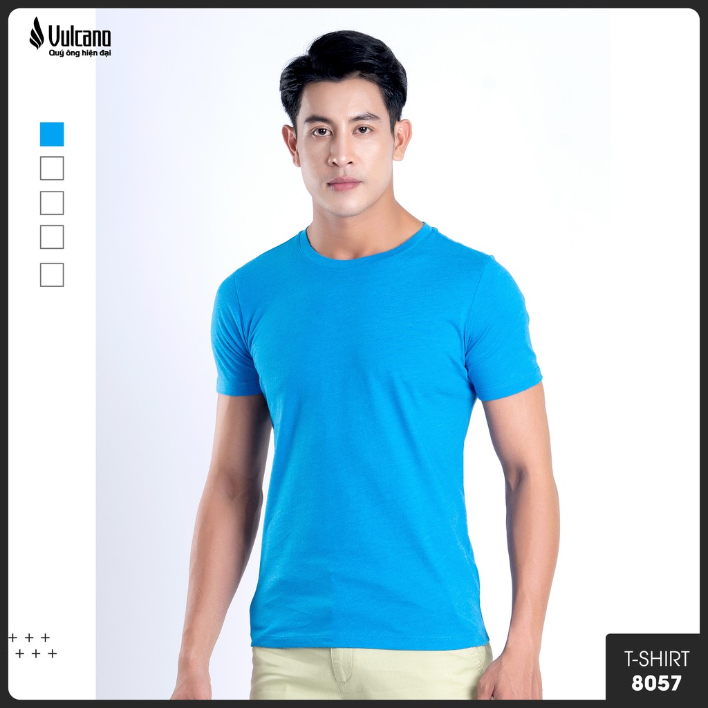 Áo Thun cổ Tròn xanh blue - 8057