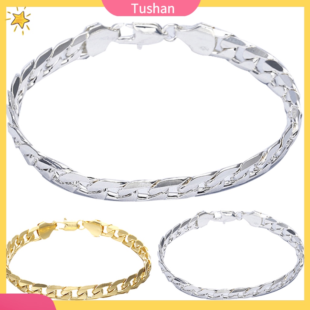 Lắc tay hợp kim mạ kiểu mắt xích phong cách Hip Hop cá tính cho nam đi club