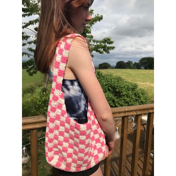 Túi ô vuông big size handmade ⚡️FREESHIP☘️