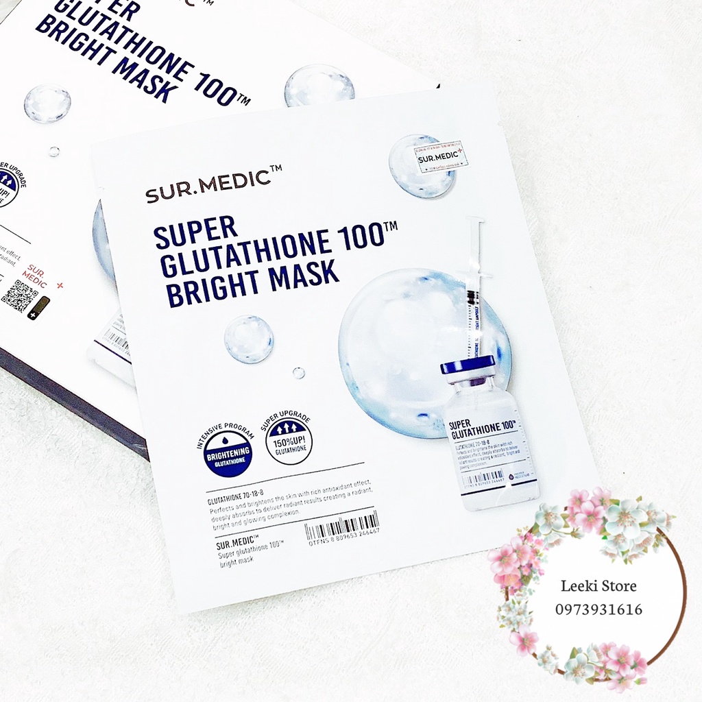 Mặt Nạ Làm Trắng Chuyên Sâu - Neogen Sur.Medic Bright Glutathione Mask 30g