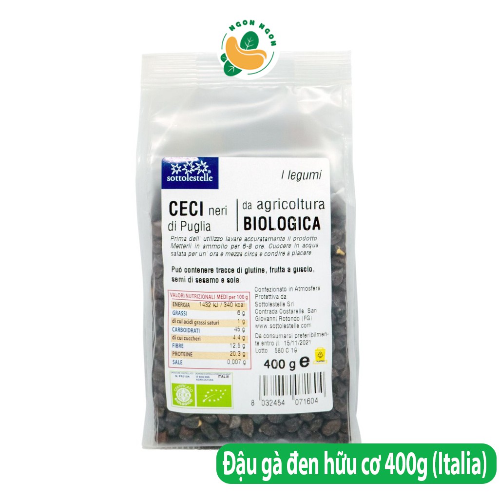 (Organic) Đậu gà đen cao cấp 400g (nhập khẩu Italia)