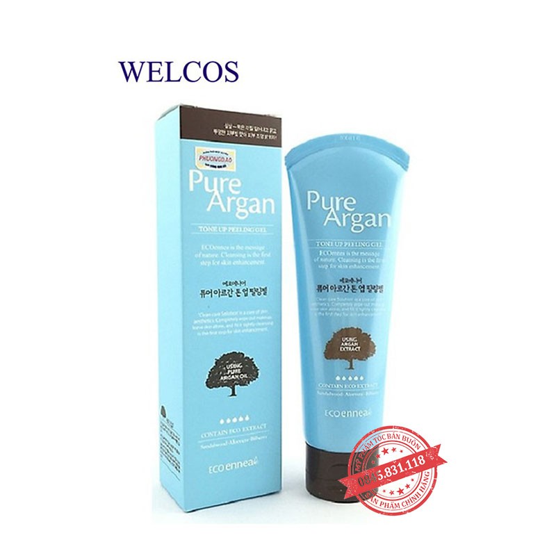 Tẩy tế bào chết Welcos Pure Argan chiết xuất thảo dược 100% tinh dầu Argan giúp làm sạch sâu, se khít lỗ chân lông