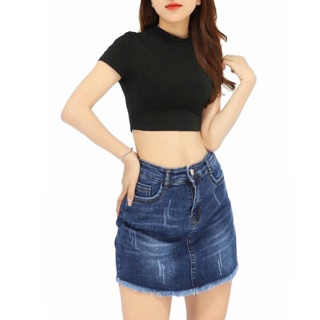 (Size Đại 32~36) Quần Váy Jean Bigsize Co Giãn Mạnh - Màu  Xanh Đậm Cào Nhẹ - LƯNG CAO