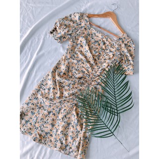 Váy đầm thời trang cổ vuông nhún thân-V07