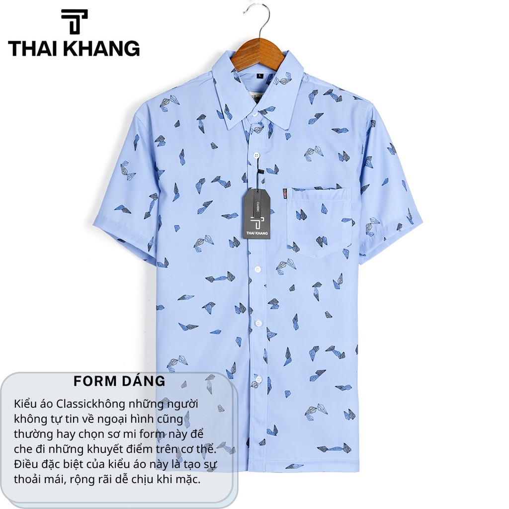 Áo sơ mi nam trung niên cao cấp THÁI KHANG vải lụa mango mềm mịn co giãn form rộng classic ALUA16
