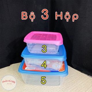 Bộ 5 hộp nhựa đựng thực phẩm Song Long 2812 giúp bảo quản đồ ăn Buôn Rẻ 01174