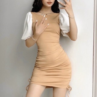ĐẦM BODY TAY PHỒNG RÚT EO