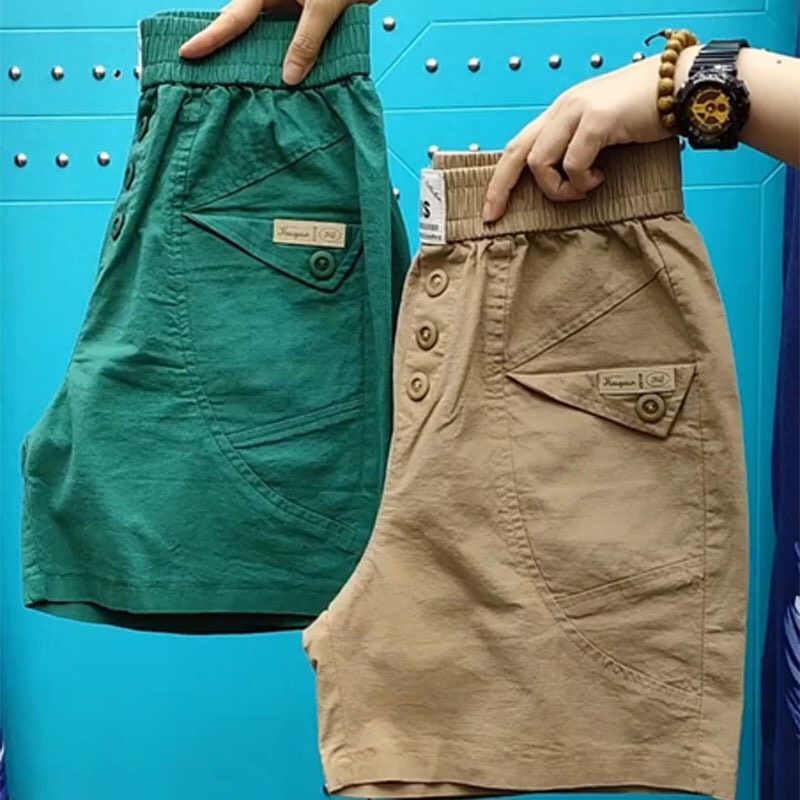 Quần Short Kaki Nữ Bigsize Nhiều Màu Phối Khuy Sang Chảnh, Quần Đùi Nữ Chất Kaki | BigBuy360 - bigbuy360.vn