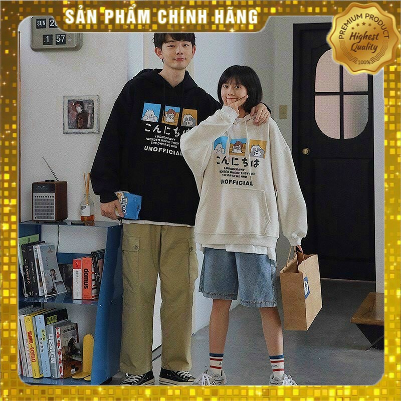 [Hàng Auth] Áo hoodie Unisex in hình Gấu tay dài dáng rộng  - K036_PY | BigBuy360 - bigbuy360.vn