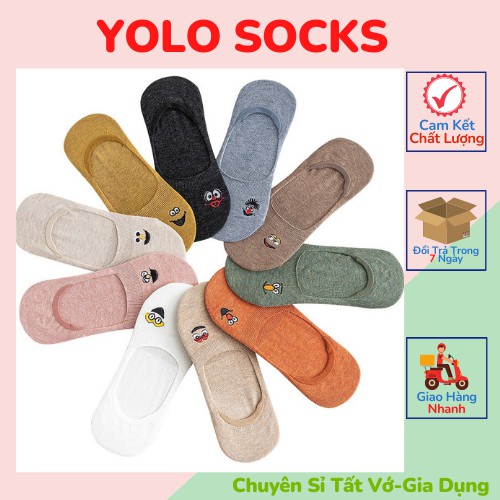 Tất cổ ngắn, vớ tất lười nửa bàn chân nữ họa tiết hình thú dễ thương thời trang Hàn Quốc