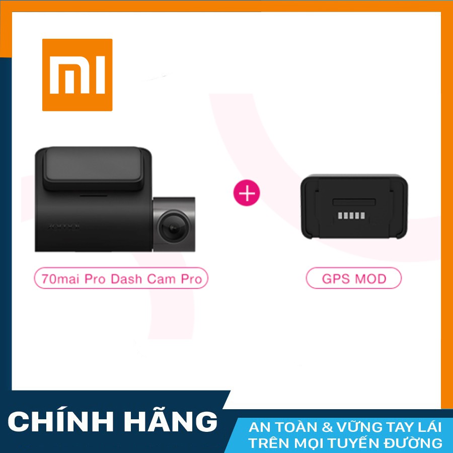 Camera Hành Trình Xiaomi 70Mai Pro (tiếng Anh) + GPS + thẻ nhớ 32GB Class 10