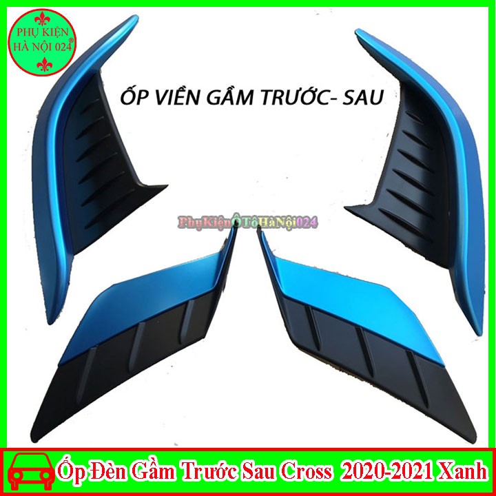 ỐP Viền Đèn Gầm Trước Sau Xe Toyota Cross 2020 2021 Xanh