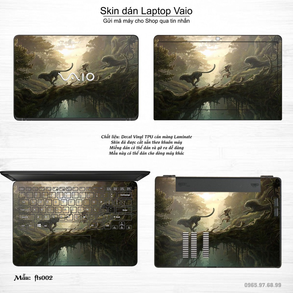 Skin dán Laptop Sony Vaio in hình Fantasy (inbox mã máy cho Shop)