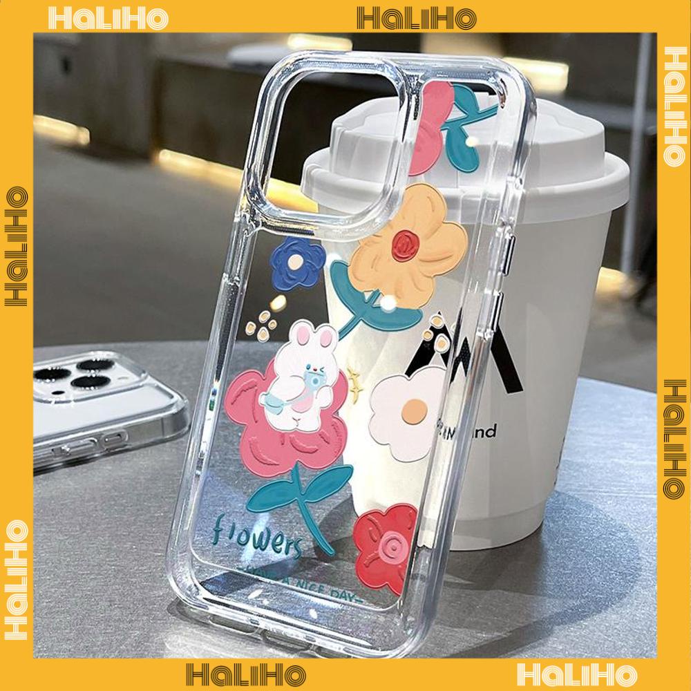 iPhone Case HD Acrylic Hard Case High Clear Metal Button Protection Camera Shockproof Painting Flowers Compatible with iPhone 14 Pro Max 14 Plus 13 Pro Max 12 Pro Max 11 XR 7Plus