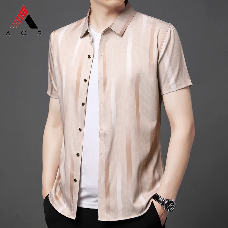 Áo Sơ Mi Ngắn Tay In Họa Tiết Thời Trang Công Sở Dành Cho Nam