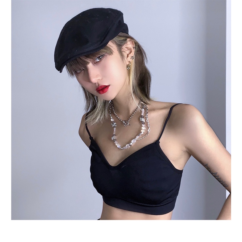Nón beret Mũ nồi bê rê hoạ sĩ vải lanh linen Nam nữ Unisex Cá tính Phong cách Retro Thời trang