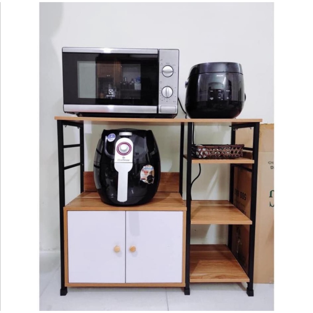 Kệ lò vi sóng. Khung sắt sơn tĩnh điện. Gỗ MDF cao cấp.