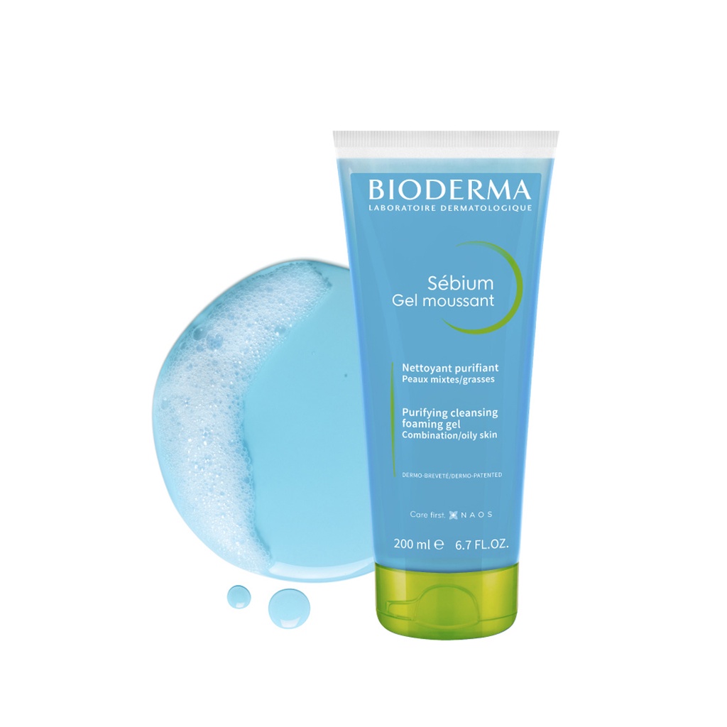 Sữa rửa mặt Bioderma Sebium Gel Moussant tạo bọt cho da hỗn hợp và da dầu | BigBuy360 - bigbuy360.vn