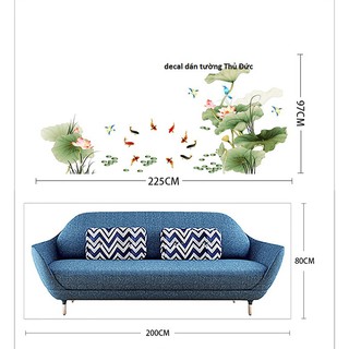 decal dán tường hoa sen mới
