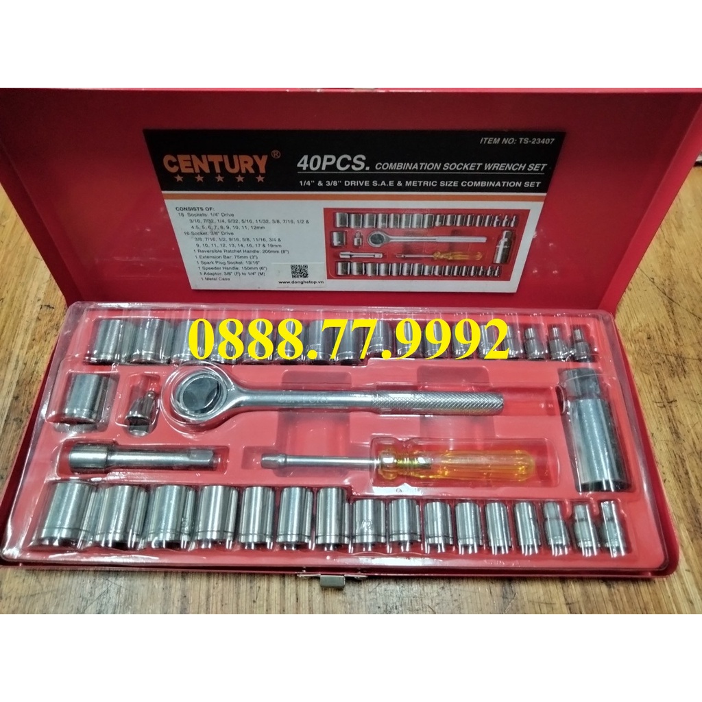Bộ tuýp 40 món (1/4" & 3/8") Century - TS-23407