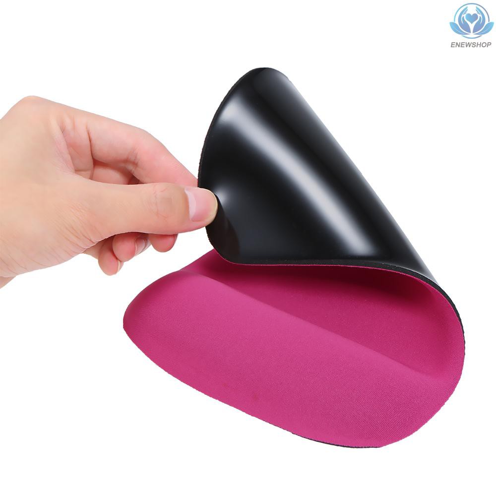 【enew】Silicone Mouse Pad Soft Gel Mouse Mat with Wrist Rest Support Comfort Mousepad for PC Laptop(Rose Red)