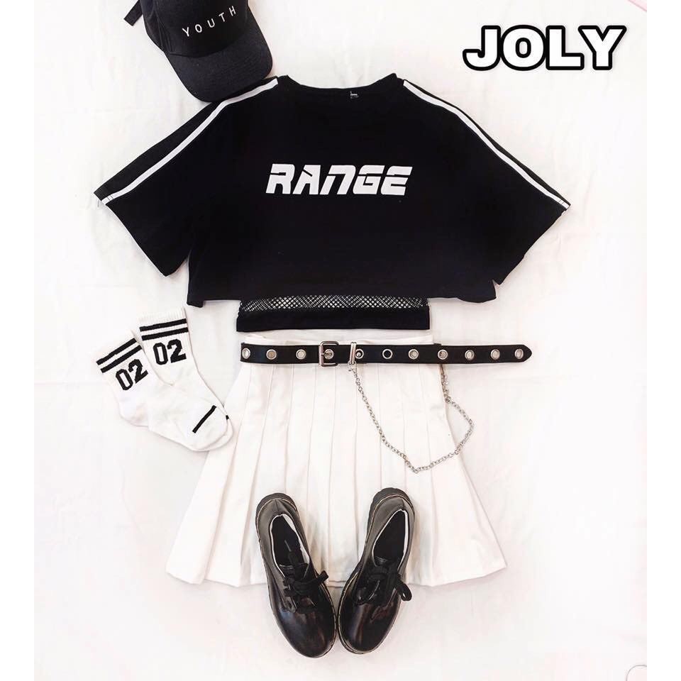 set áo croptop range và áo lưới trong cực cool siêu hot hit
