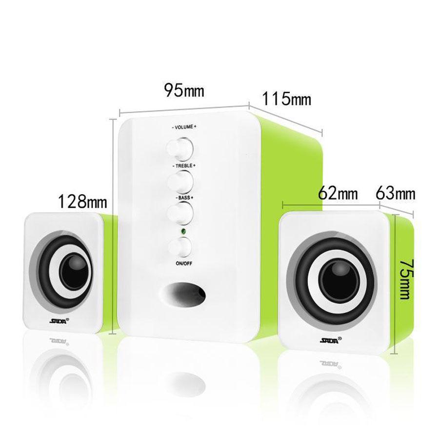 Bộ Loa Máy Tính USB KAW D202 Di Động - Âm Thanh Sống Động