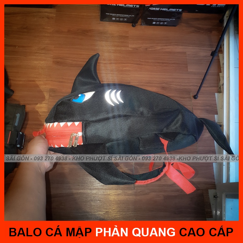 CHỌN MÀU - Balo cá voi, cá mập phản quang chính hãng SWAT - Balo du lịch hình khủng long đựng mũ bảo hiểm