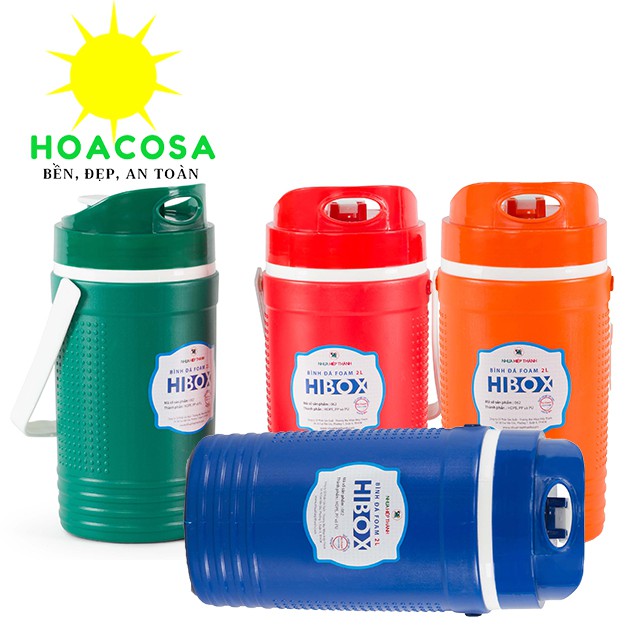 Bình Đá Có Quai Xách 2 Lít (2L) Hibox ( Nhựa Hiệp Thành) - Bền,Đẹp, Giữ Lạnh Lâu- Đồ Gia Dụng Hoacosa