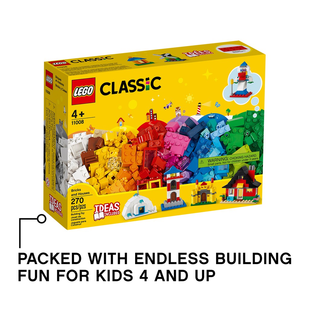 LEGO CLASSIC 11008 Gạch Sáng Tạo Nhà Cửa ( 270 Chi tiết) Đồ chơi lắp ráp giáo dục sáng tạo